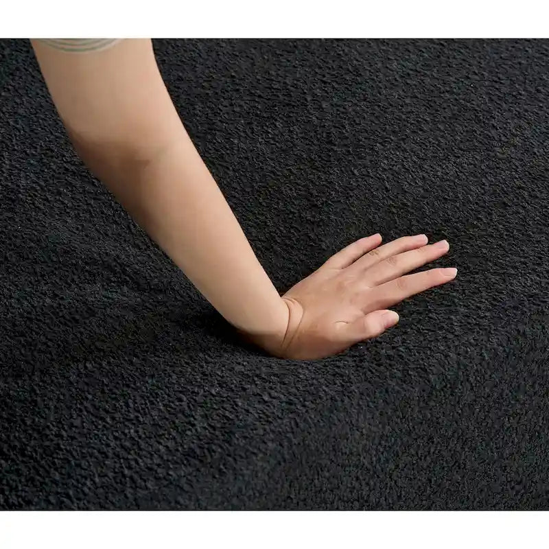 Canapé modulaire sectionnel d'angle en forme de L en bouclette surdimensionné 111, 3 pièces combinables librement