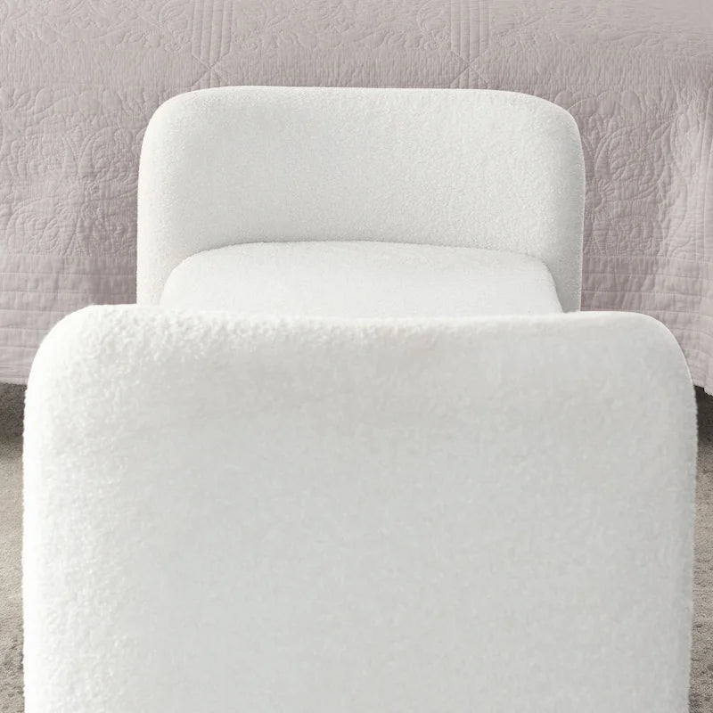 Banc rembourré en polyester à structure en H avec design moderne et polyvalent