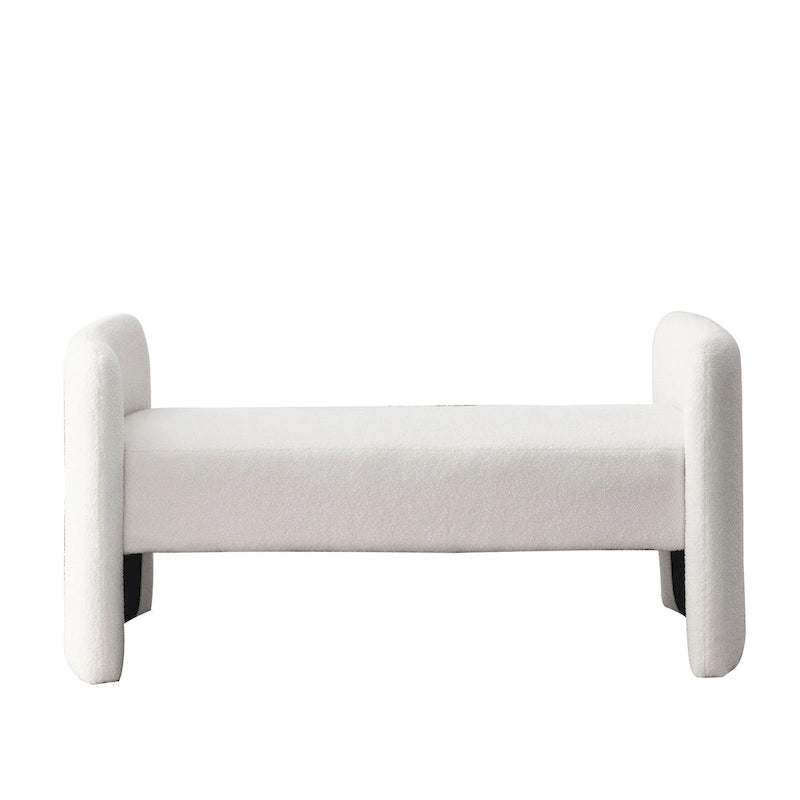 Banc rembourré en polyester à structure en H avec design moderne et polyvalent