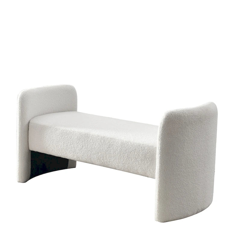 Banc rembourré en polyester à structure en H avec design moderne et polyvalent