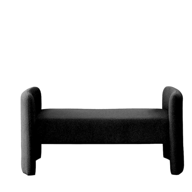 Banc rembourré en polyester à structure en H avec design moderne et polyvalent