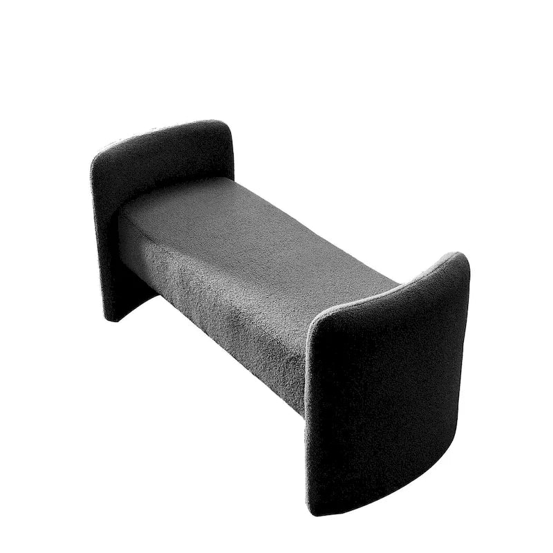 Banc rembourré en polyester à structure en H avec design moderne et polyvalent