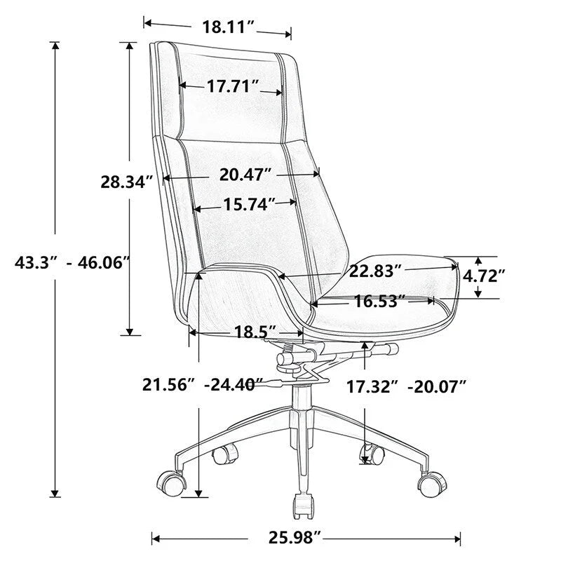 Chaise de bureau ergonomique en forme de U