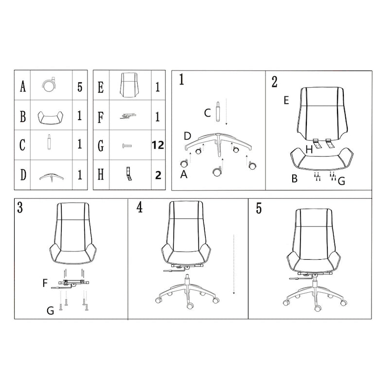 Chaise de bureau ergonomique en forme de U