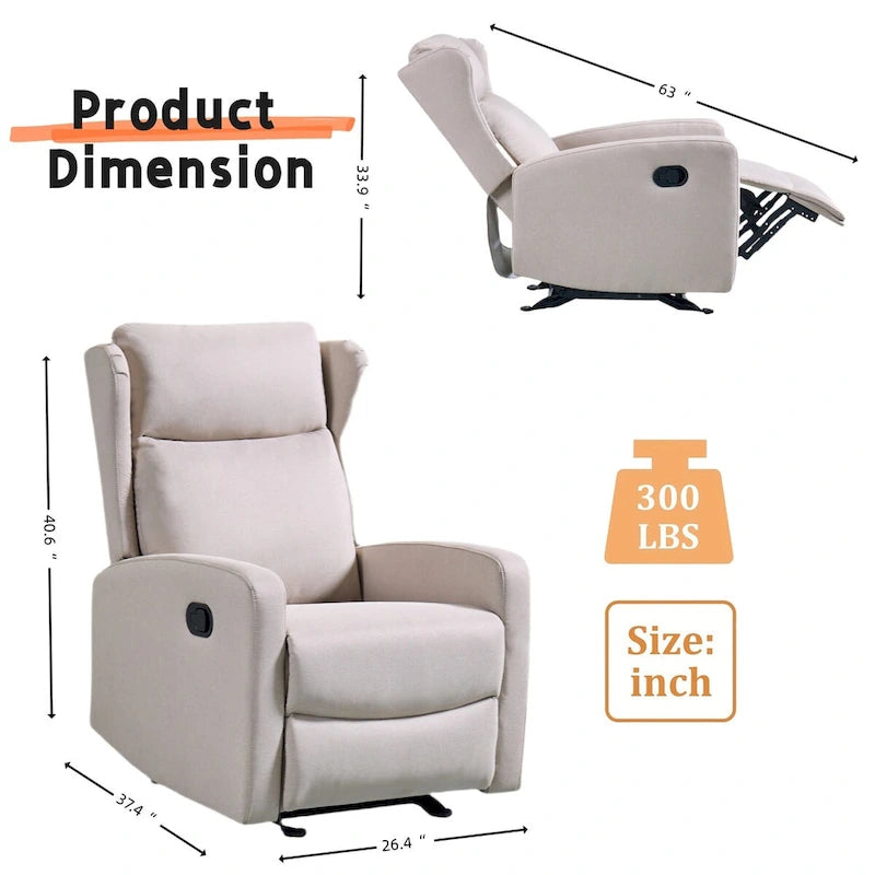 Fauteuil à bascule réglable/Fauteuil inclinable moderne pour salon