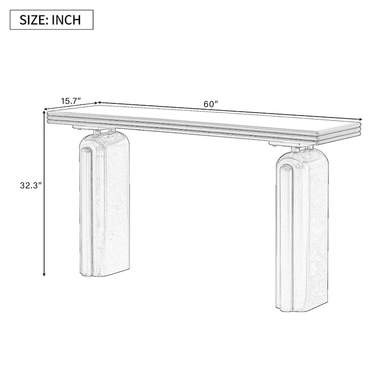 Console de 60" de long, table d'entrée, table d'appoint pour salon et couloir