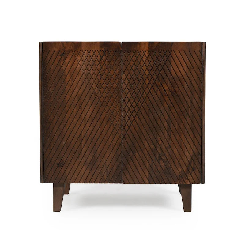 Meuble d'appoint en bois avec rangement et étagère réglable pour salle à manger