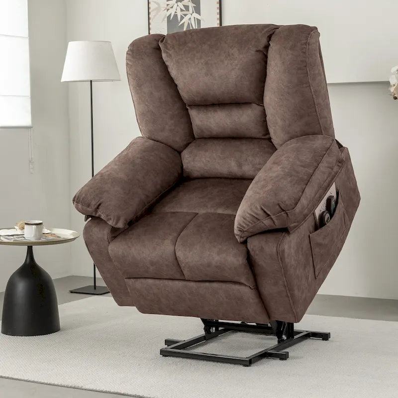 Fauteuil inclinable électrique moderne de relaxation, canapé de massage individuel avec chauffage lombaire et minuterie pour personnes âgées
