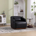 Fauteuil baquet pivotant en similicuir noir