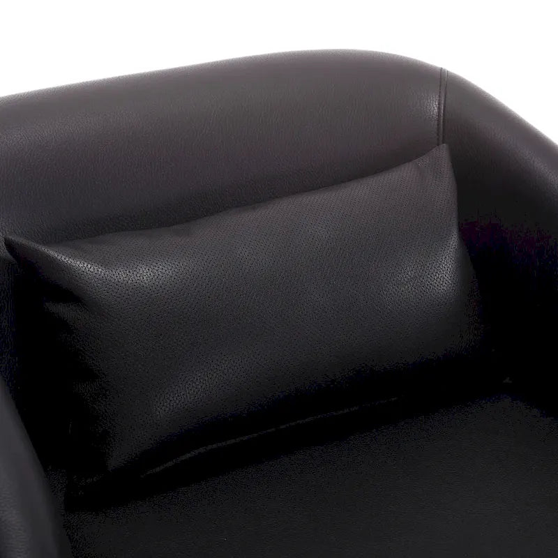 Fauteuil baquet pivotant en similicuir noir