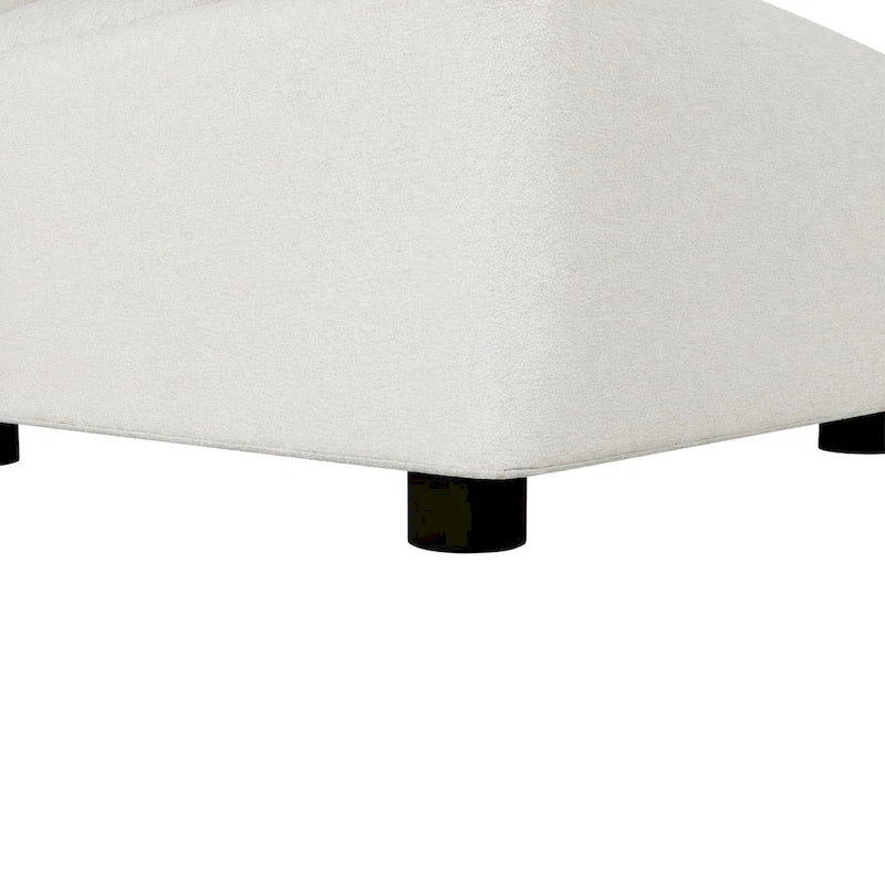 Canapé en velours en U - 6 places, canapé d'angle avec deux repose-pieds