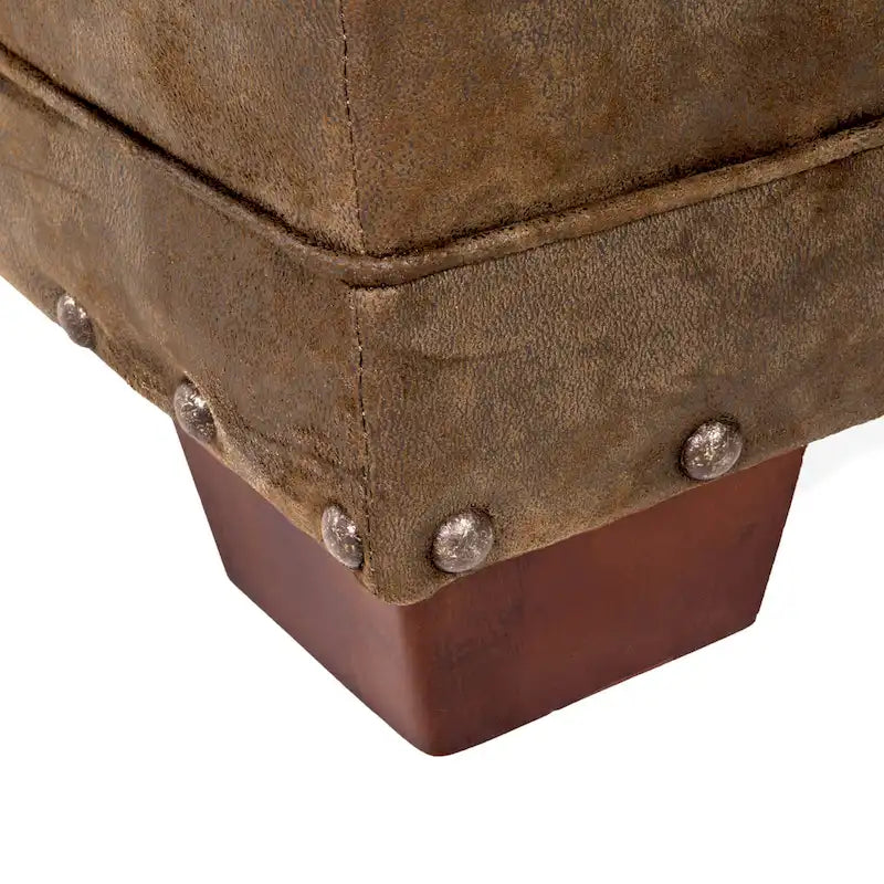 Fauteuil et repose-pieds assorti