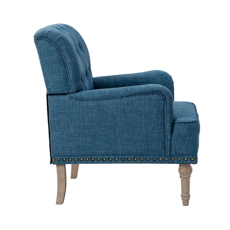 Fauteuil d'appoint rembourré traditionnel (dossier capitonné) — Lot de 2