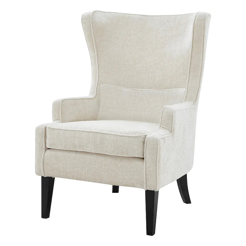 Fauteuil à accoudoirs d'appoint en tissu avec oreilles