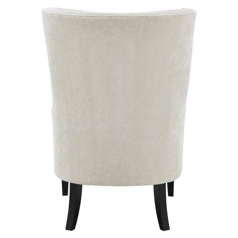 Fauteuil à accoudoirs d'appoint en tissu avec oreilles