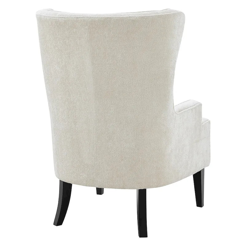 Fauteuil à accoudoirs d'appoint en tissu avec oreilles