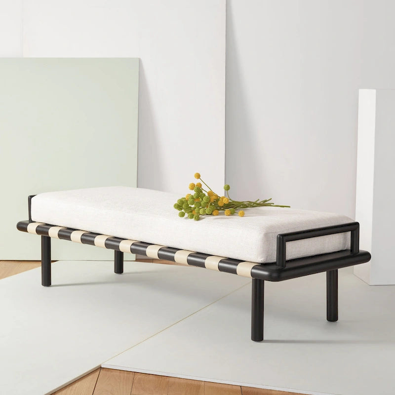 Banc en teck avec coussin