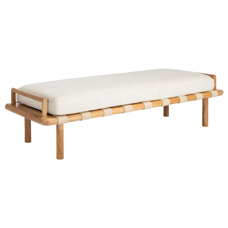 Banc en teck avec coussin