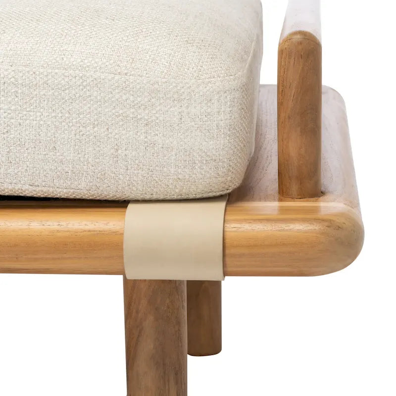 Banc en teck avec coussin