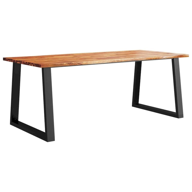 Table à manger bord vif 78,7x35,4x29,5 Bois massif Acacia