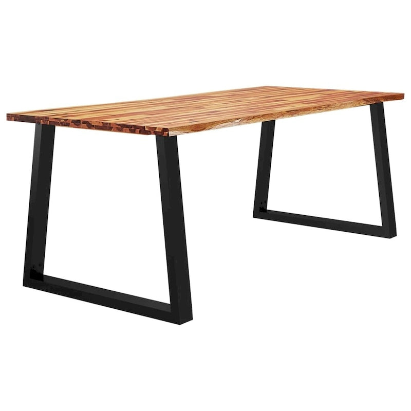 Table à manger bord vif 78,7x35,4x29,5 Bois massif Acacia