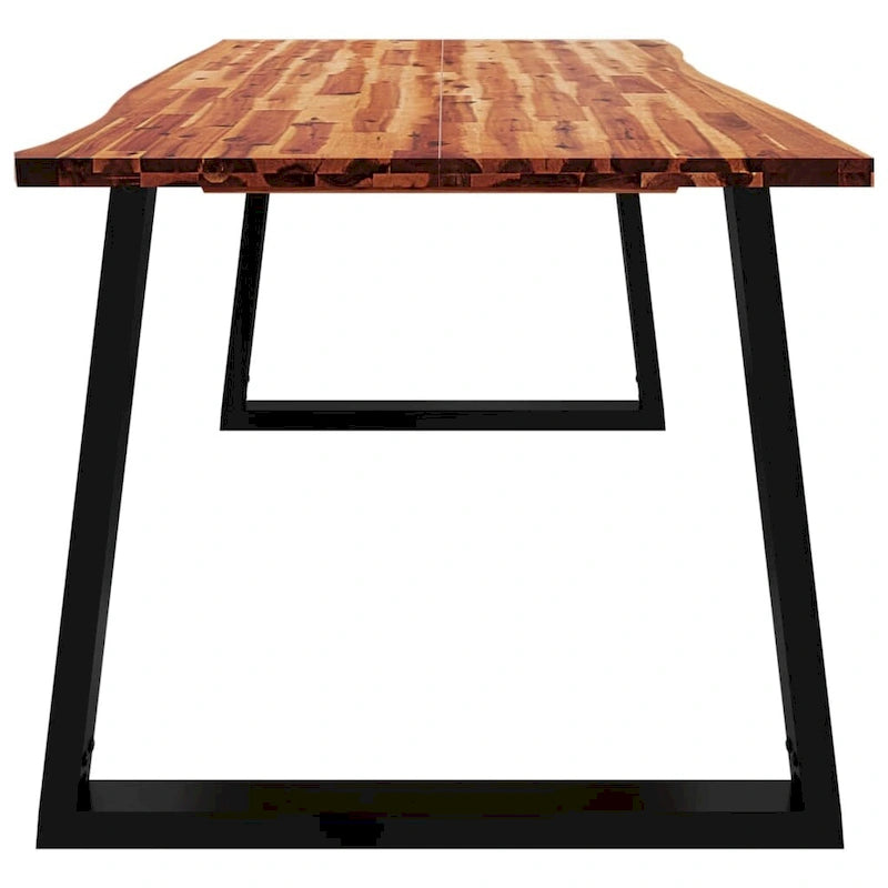 Table à manger bord vif 78,7x35,4x29,5 Bois massif Acacia