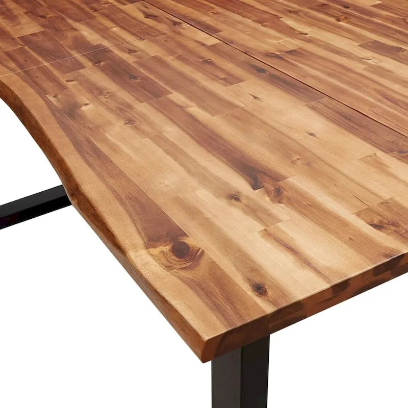 Table à manger bord vif 78,7x35,4x29,5 Bois massif Acacia