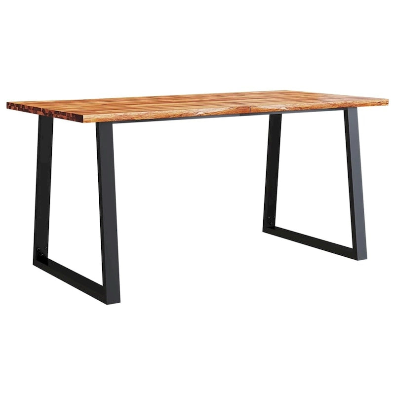 Table à manger bord vif 78,7x35,4x29,5 Bois massif Acacia