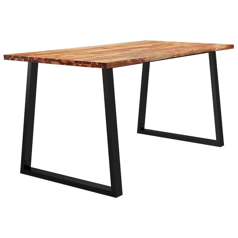 Table à manger bord vif 78,7x35,4x29,5 Bois massif Acacia