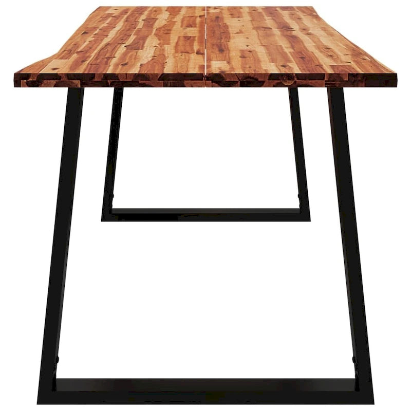 Table à manger bord vif 78,7x35,4x29,5 Bois massif Acacia