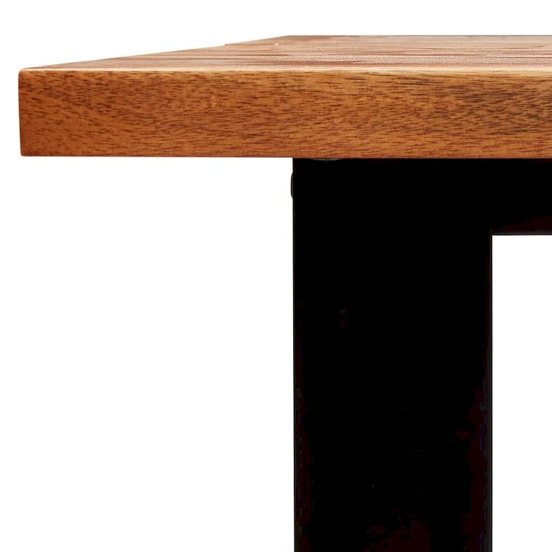 Table à manger bord vif 78,7x35,4x29,5 Bois massif Acacia