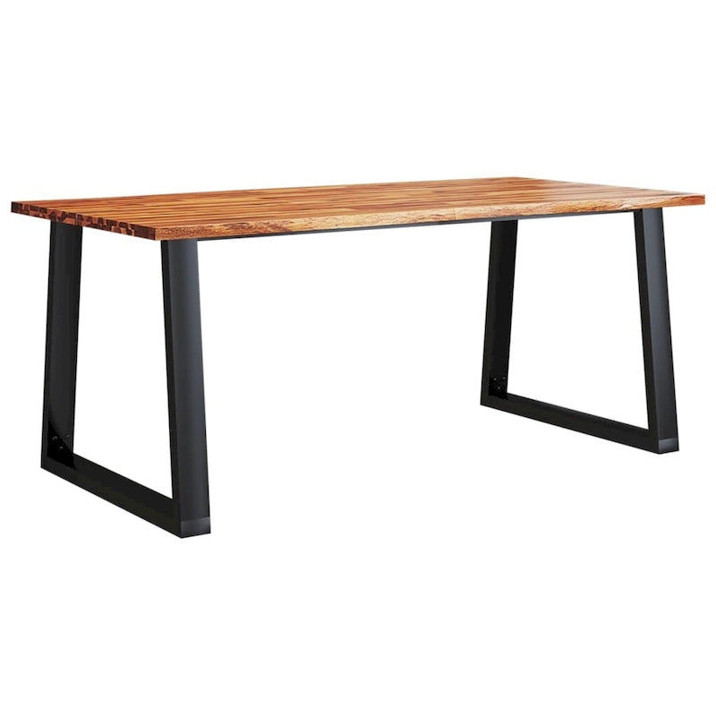 Table à manger bord vif 78,7x35,4x29,5 Bois massif Acacia