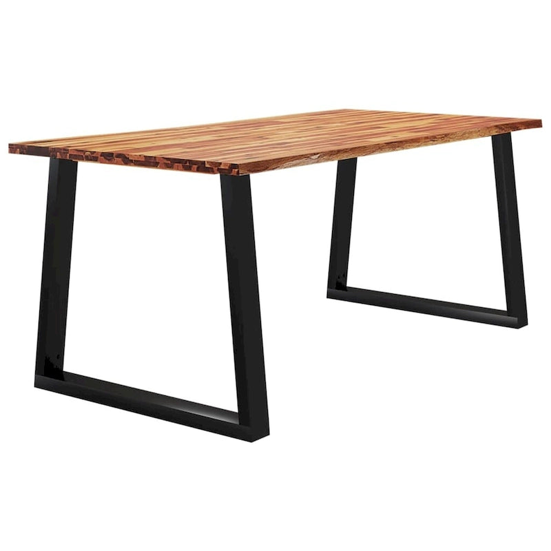 Table à manger bord vif 78,7x35,4x29,5 Bois massif Acacia