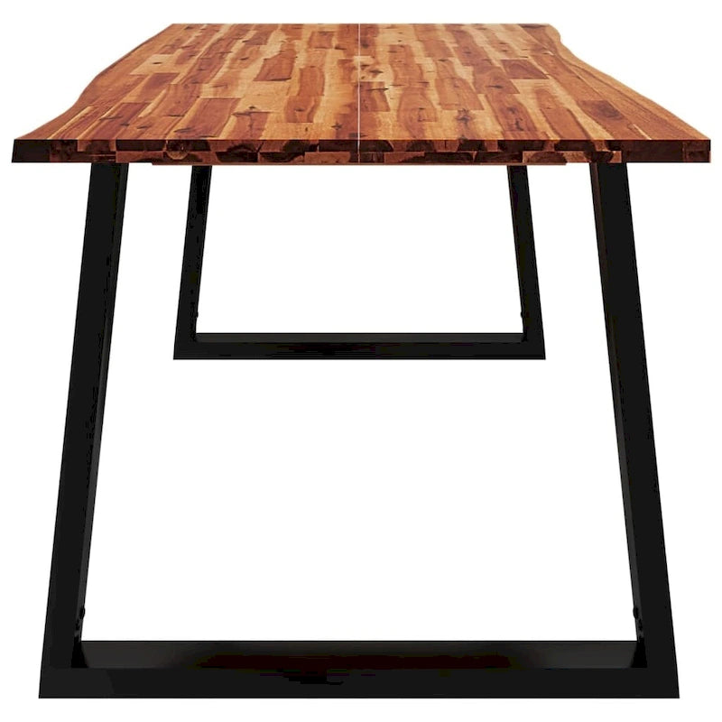 Table à manger bord vif 78,7x35,4x29,5 Bois massif Acacia