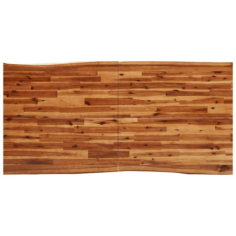 Table à manger bord vif 78,7x35,4x29,5 Bois massif Acacia