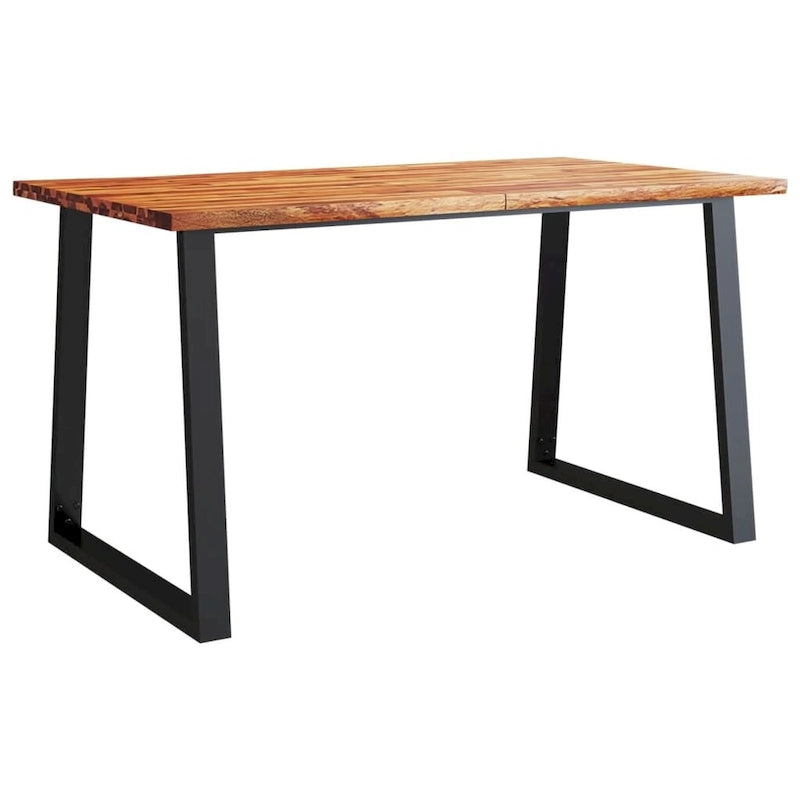Table à manger bord vif 78,7x35,4x29,5 Bois massif Acacia