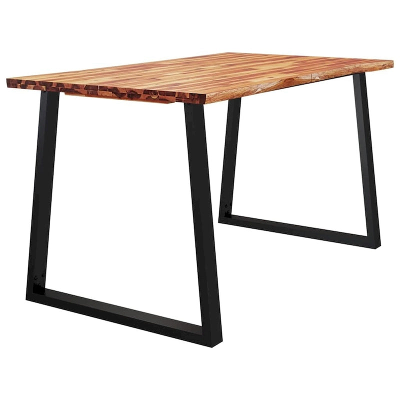 Table à manger bord vif 78,7x35,4x29,5 Bois massif Acacia