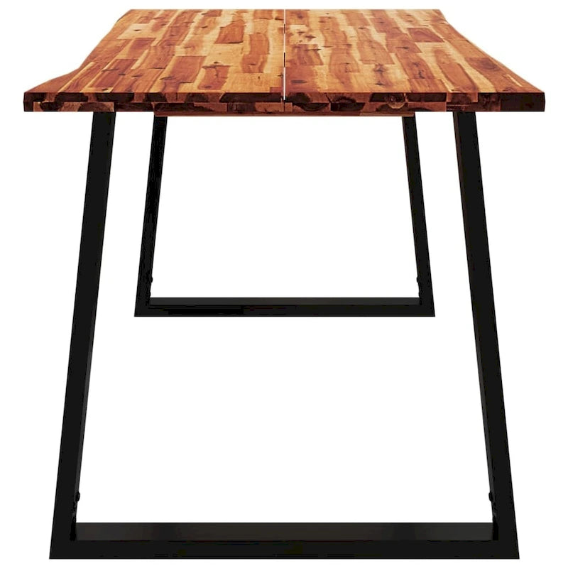 Table à manger bord vif 78,7x35,4x29,5 Bois massif Acacia
