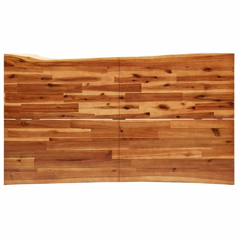 Table à manger bord vif 78,7x35,4x29,5 Bois massif Acacia