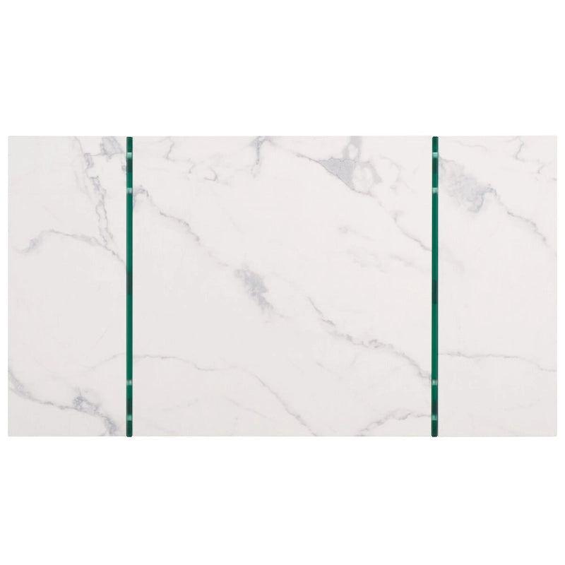 Table basse rectangulaire pieds en verre