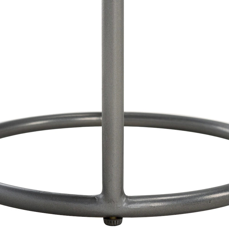 Table d'appoint ronde à 2 niveaux en marbre (entièrement assemblée) - 13 po L x 12 po P x 24 po H - 13Lx12Px24H