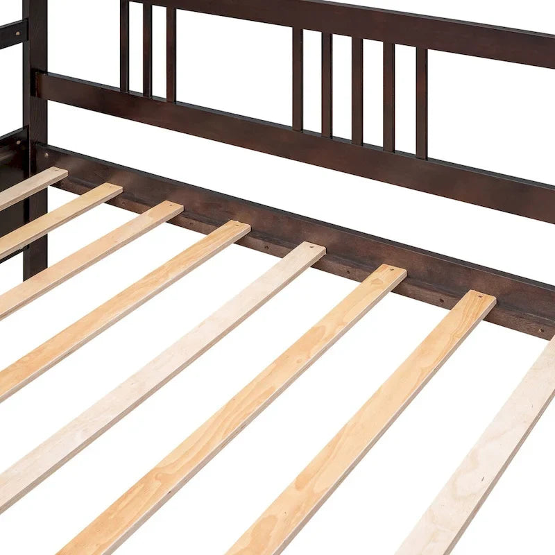 Canapé-lit multifonctionnel en bois massif : Lit simple, Rangement