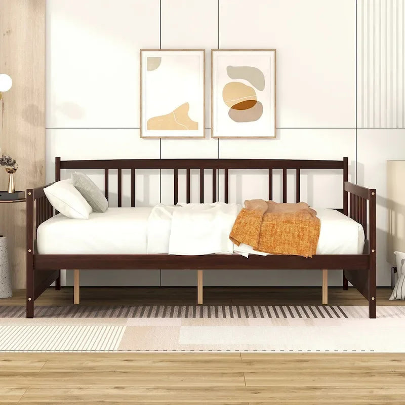 Canapé-lit multifonctionnel en bois massif : Lit simple, Rangement