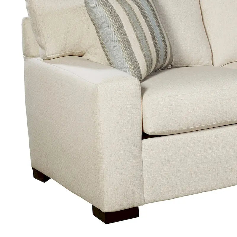 Canapé-lit d'angle crème avec matelas en mousse à mémoire de forme Queen Gel