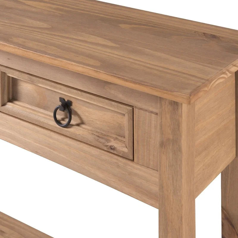 Table d'entrée / Console en bois à 3 tiroirs (Marron)