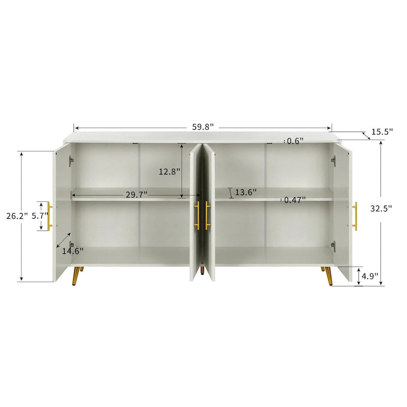 Meuble TV en bois avec armoire de rangement et étagères réglables, console TV média pour salon et chambre