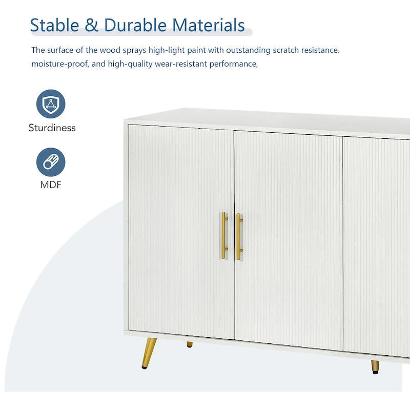Meuble TV en bois avec armoire de rangement et étagères réglables, console TV média pour salon et chambre