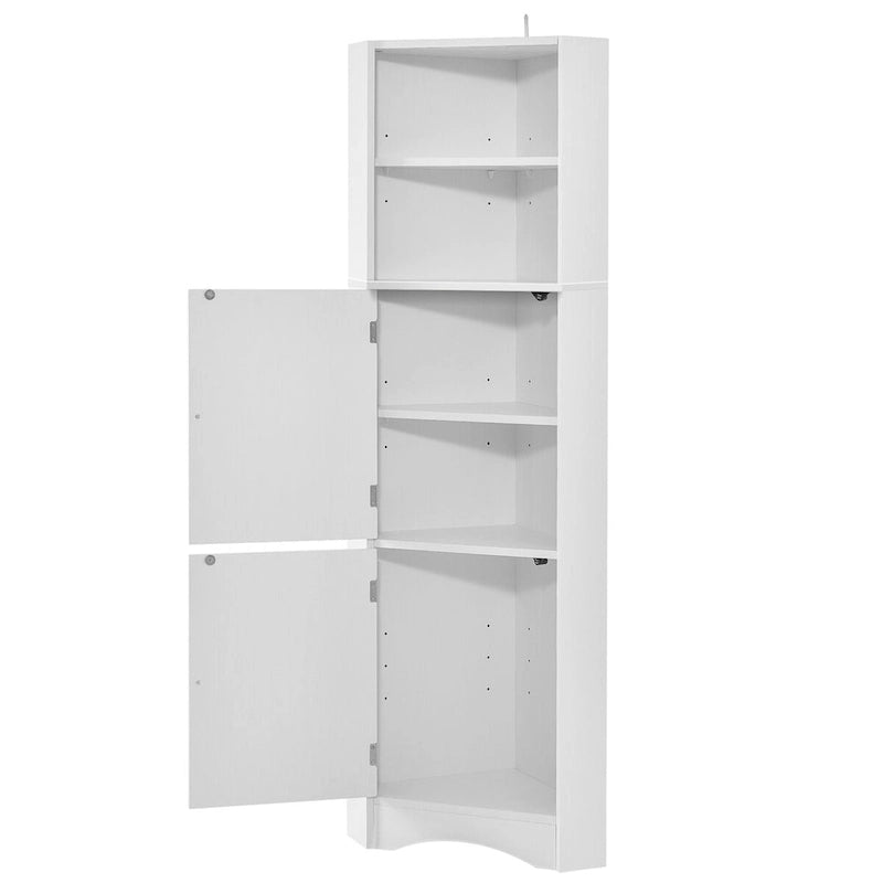 Meuble de rangement de salle de bain à 5 niveaux, Meuble de rangement de salle de bain étroit