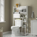 Meuble de Rangement Sur Pied Pour Toilettes avec Porte-Rouleau de Papier Toilette