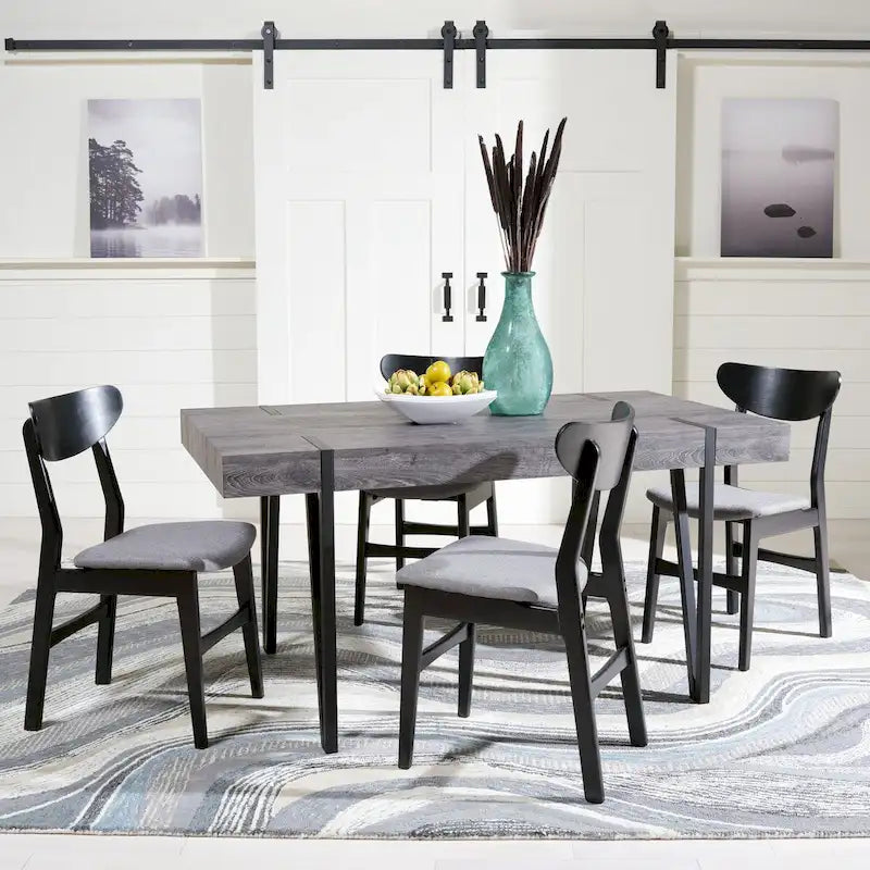 Table à manger industrielle rustique du milieu du siècle